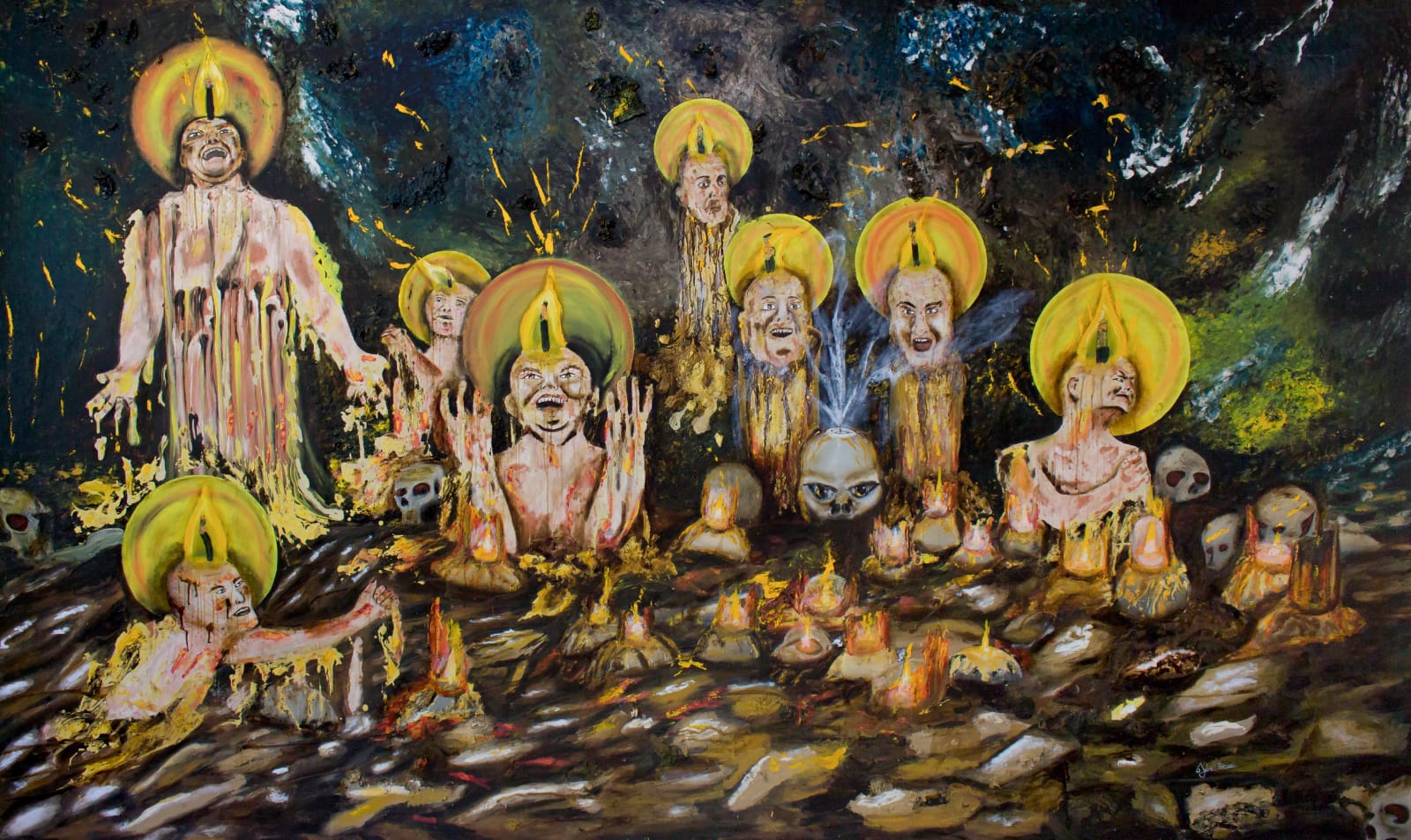 Gabriel Pérezmesi, artista oaxaqueño que pone en el bastidor todas las emociones de la vida