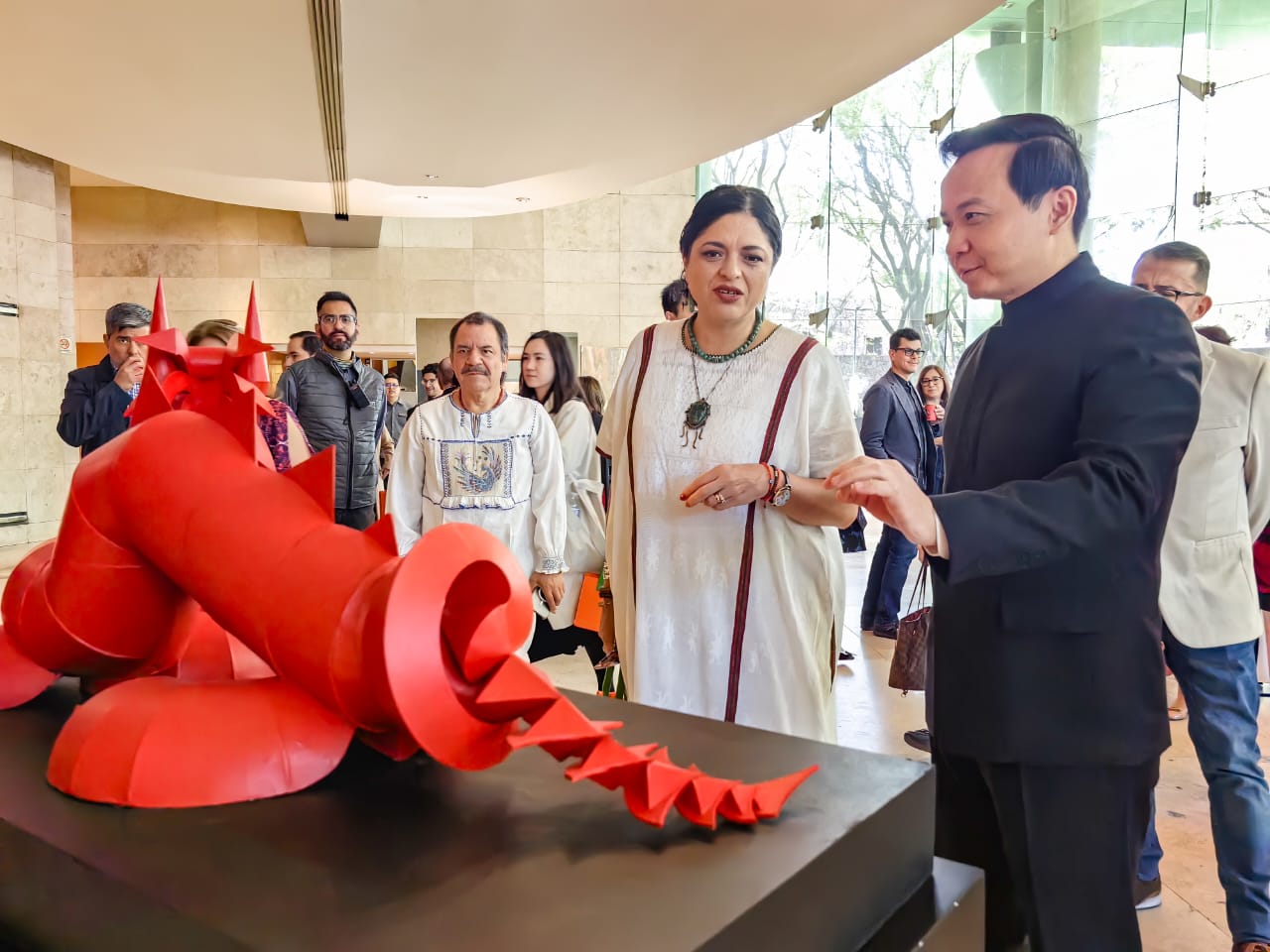 Alejandra Frausto Guerrero y Zhang Run, inauguran las actividades del Festival Cultural de Año Nuevo Chino